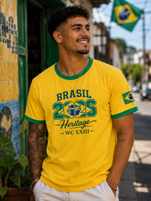 Brazil Ringer Tee – 2026 World Cup Edition