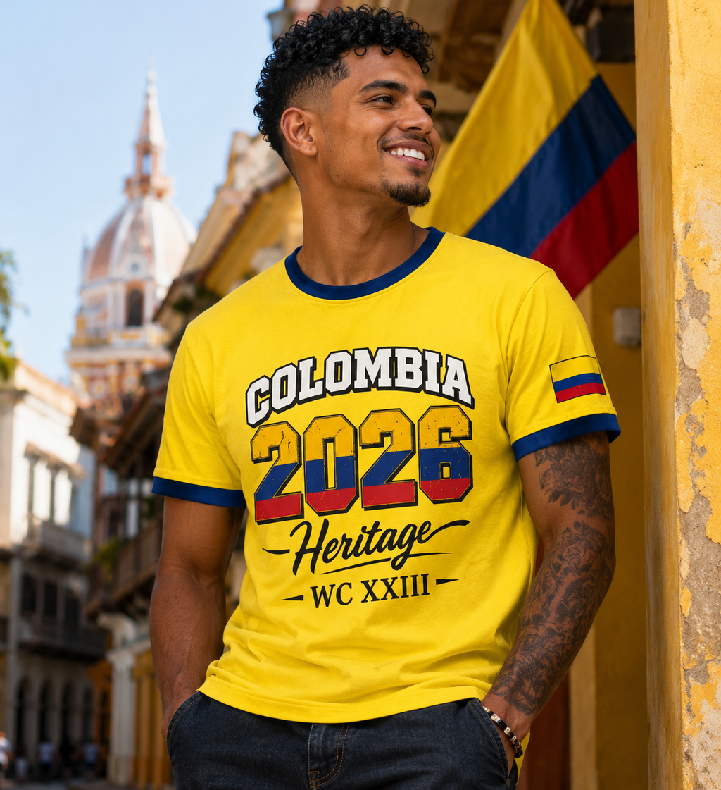 Colombia Ringer Tee – 2026 World Cup Edition