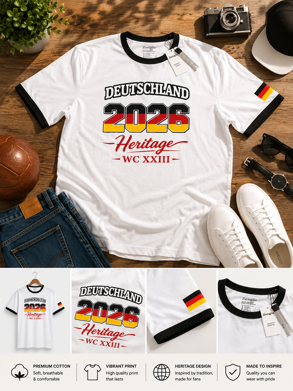 Germany Ringer Tee — 2026 World Cup Edition