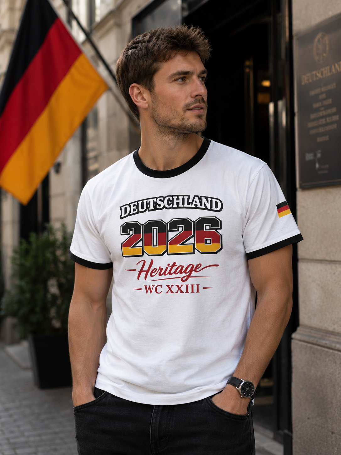 Germany Ringer Tee — 2026 World Cup Edition