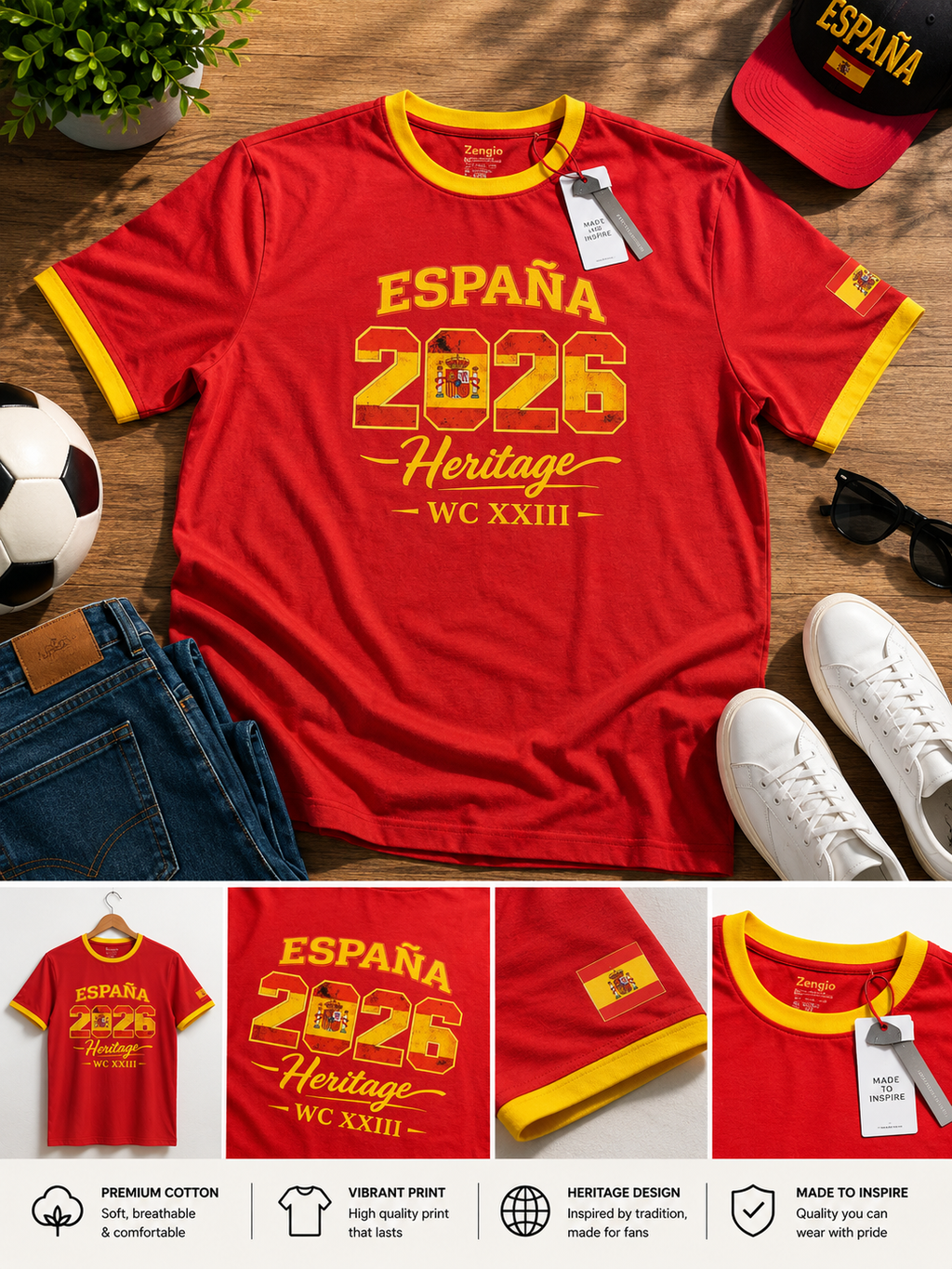 Spain Ringer Tee — 2026 World Cup Edition