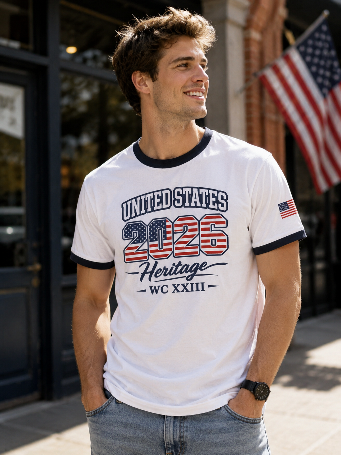 USA Ringer Tee — 2026 World Cup Edition